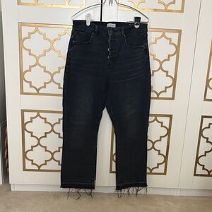 LOFT Black Ankle Cropped Jeans